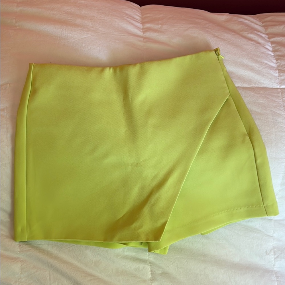 Blue Rain Green Skorts High-Waisted Minimalist Design